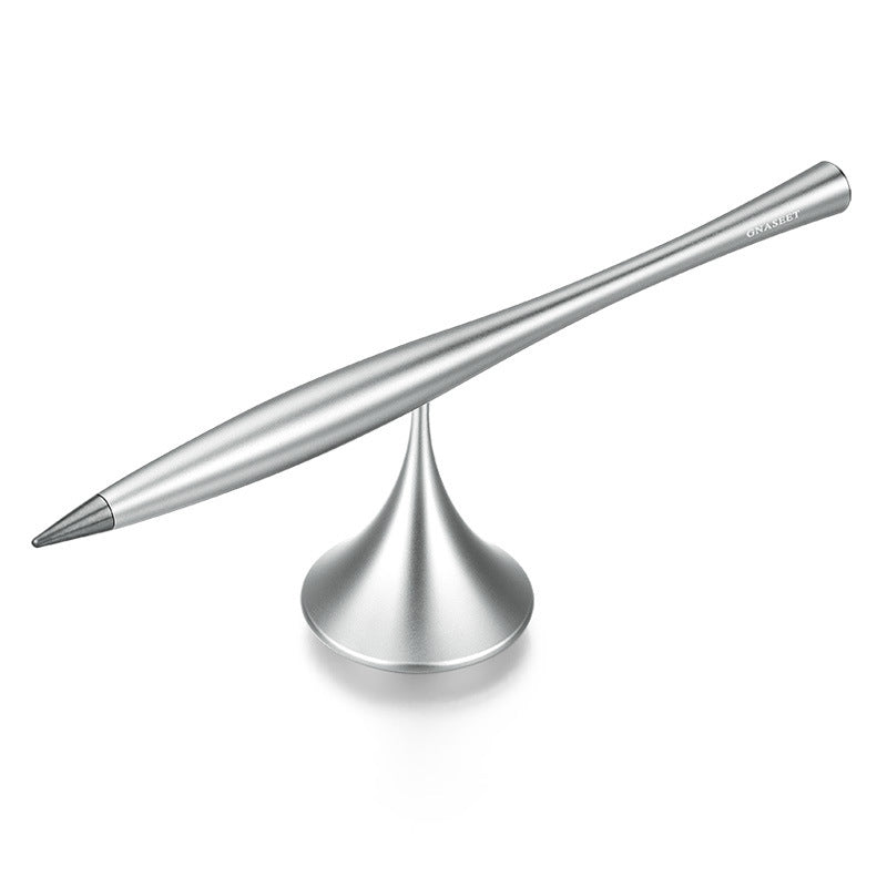 Inkless Metal Pen with Spinning Base and Replaceable Tip for Office Use