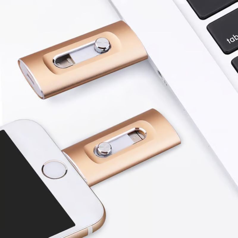 3-in-1 USB Flash Drive for Phones and Computers, Large Capacity