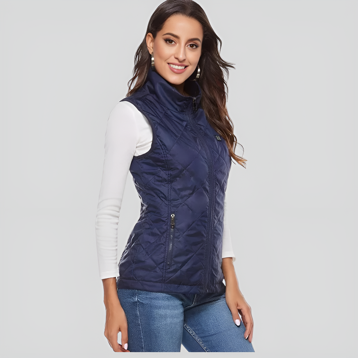 Women's Heated Vest with Dual Temperature Control and 9 Heat Zones for All-Season Comfort