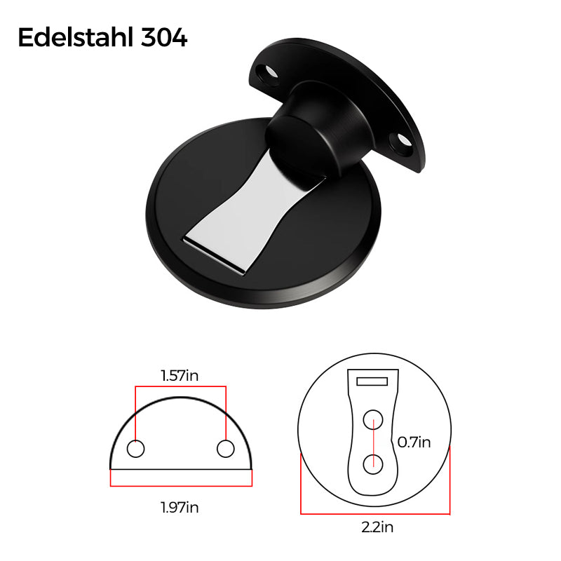 Invisible Magnetic Door Stopper in Stainless Steel Finish