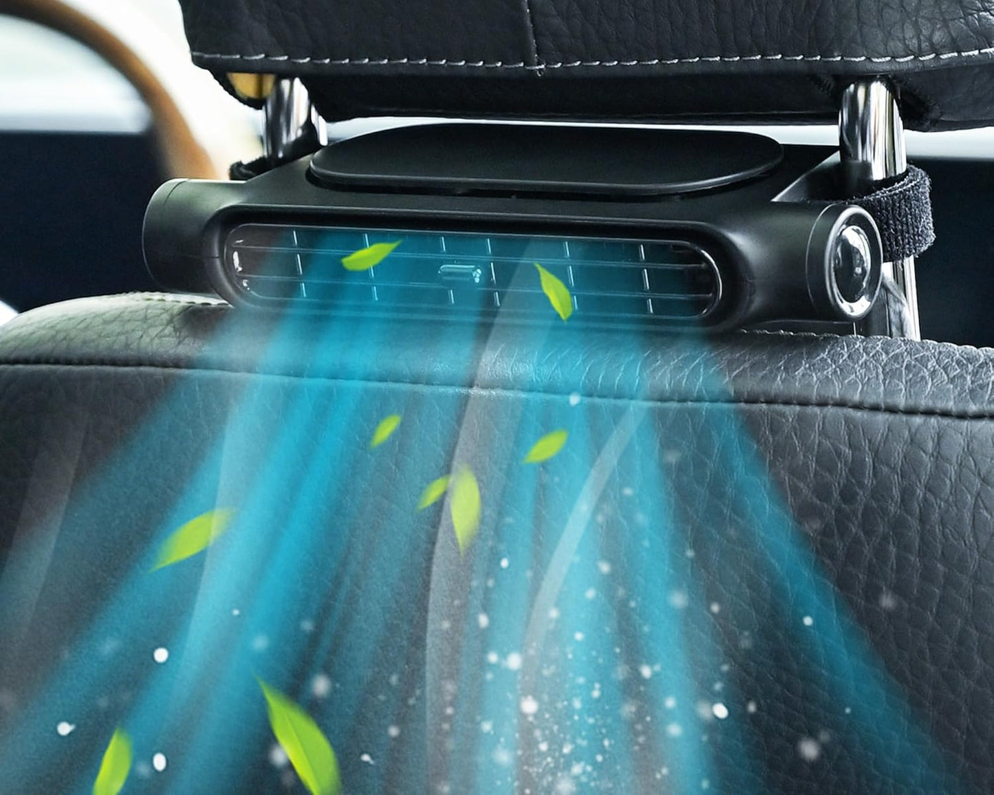 3-Speed USB Car Fan with Headrest Mount – Buy 1 Get 1 Free