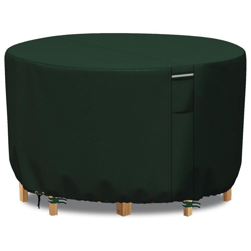 Round Waterproof Outdoor Furniture Cover, Heavy-Duty & UV-Resistant
