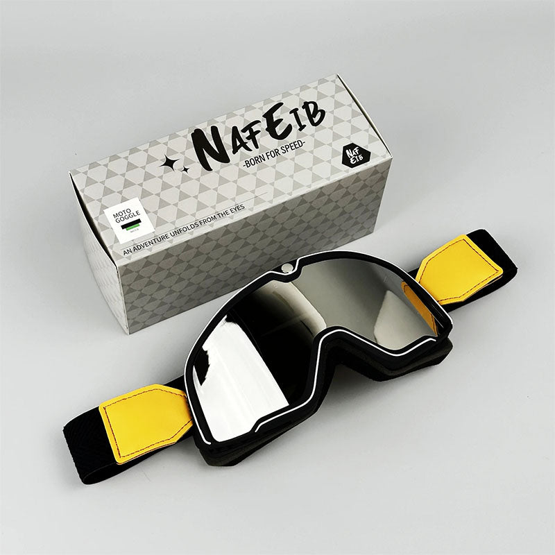 Vintage Men's Motorcycle Goggles, Windproof Retro Design