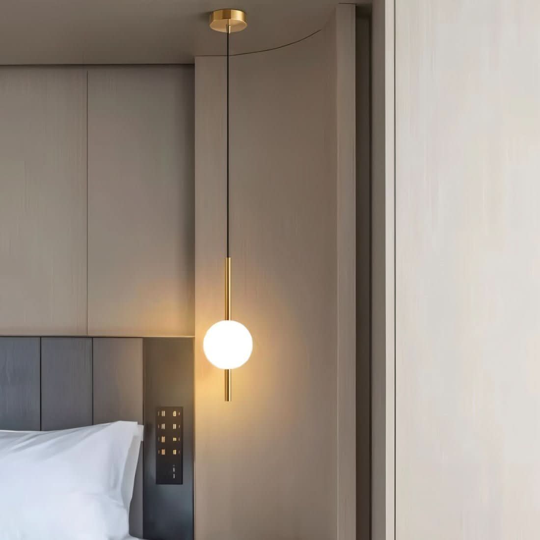 Afzal Glass Globe LED Hanging Light Fixture