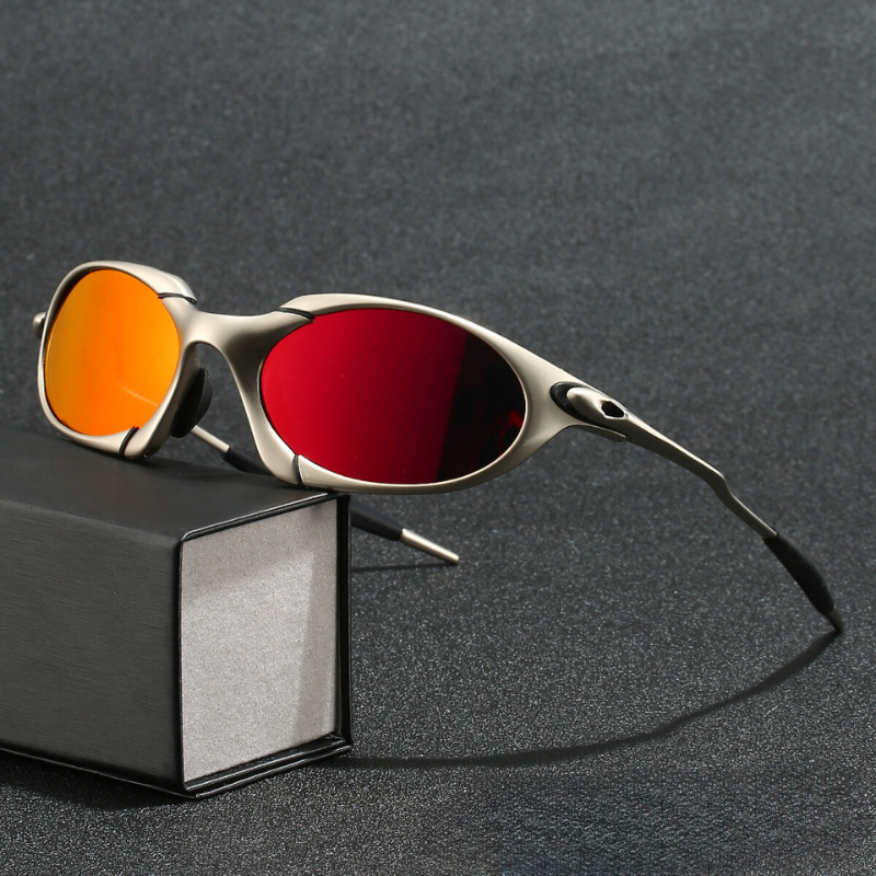 Men's Polarized Sports Sunglasses - UV Safety with Lightweight Metal Frame