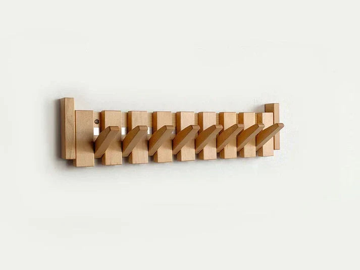 Wooden Piano Key Coat Rack – Elegant Wall Decor with Functional Storage