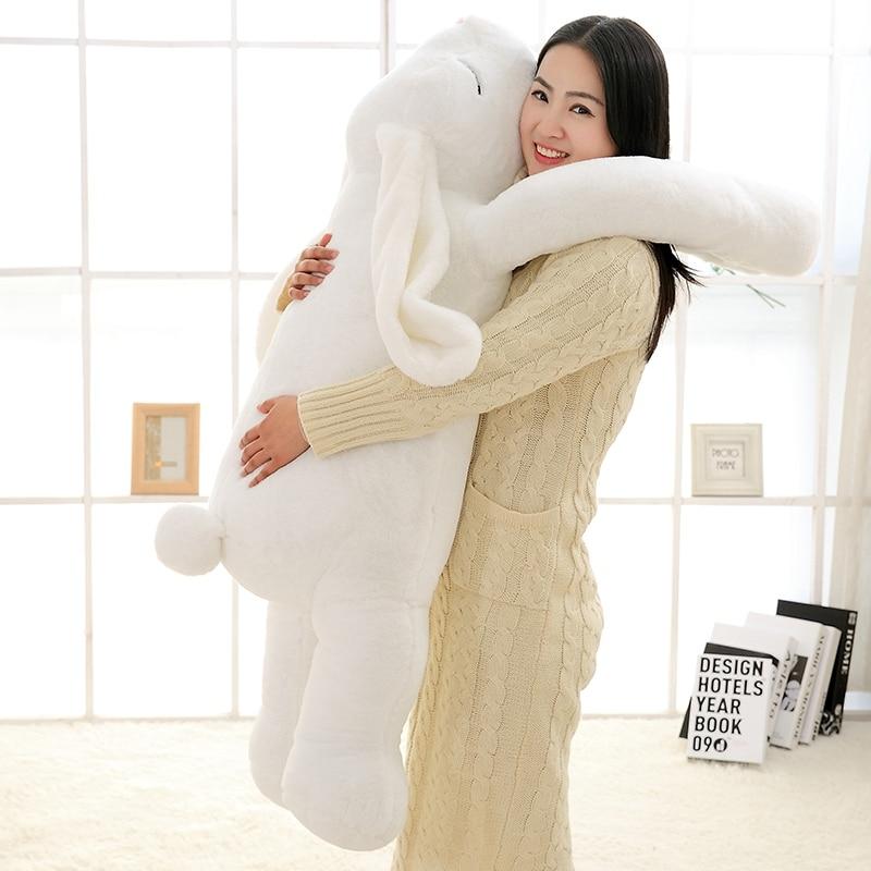 Oversized Fluffy Bunny Plush Pillow