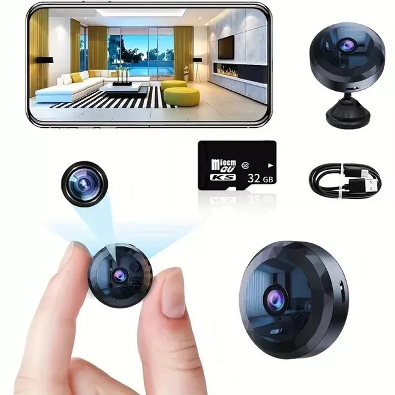 Magnetic Mini WiFi Camera 1080P HD with Night Vision & Motion Alerts
