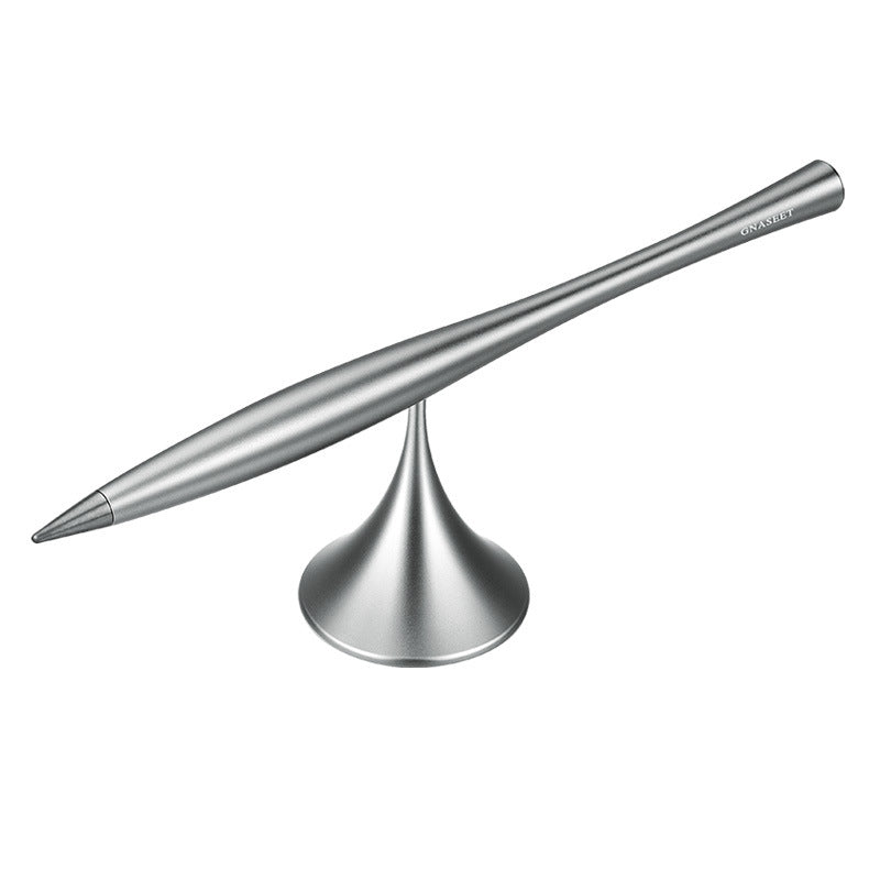 Inkless Metal Pen with Spinning Base and Replaceable Tip for Office Use