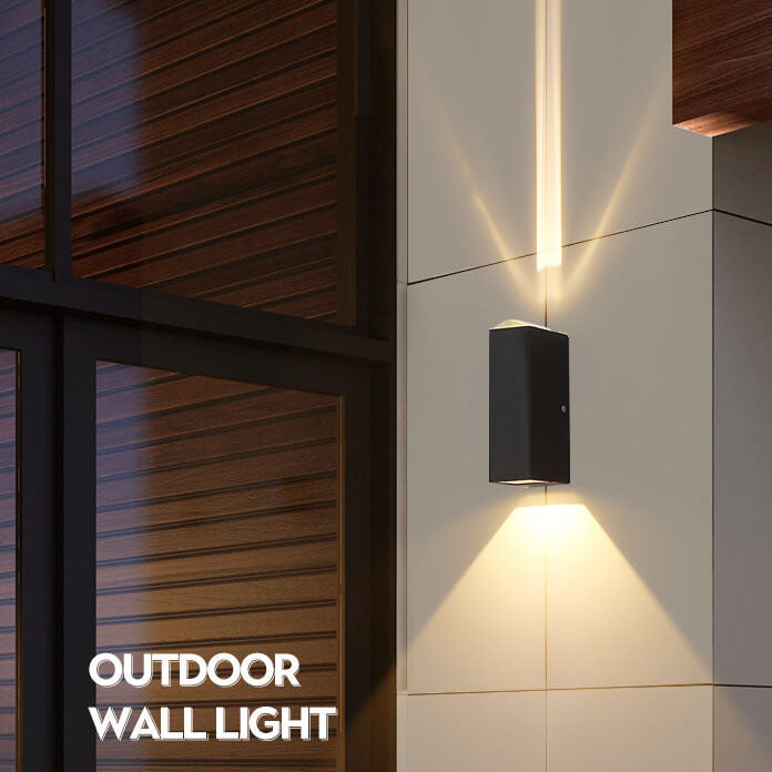 Modern Waterproof LED Outdoor Rectangular Wall Light Fixture