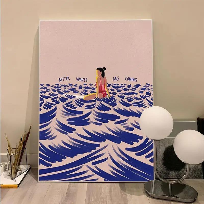 Flio Beach Man and Girl Poster