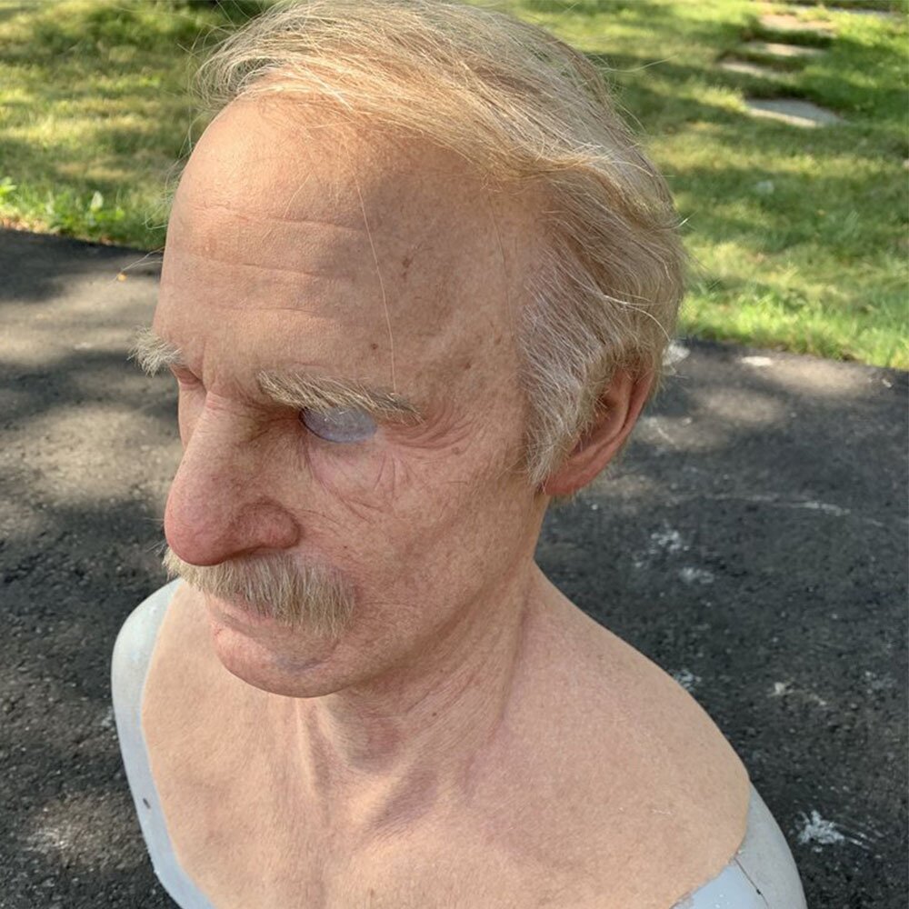 Realistic Latex Old Man Mask for Halloween and Cosplay