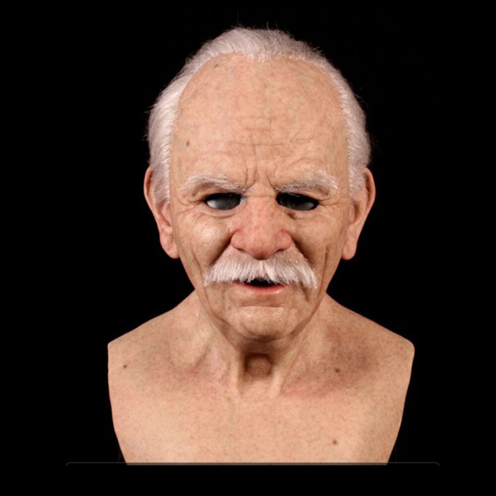 Old Man Latex Mask – Realistic Halloween Costume for Adults