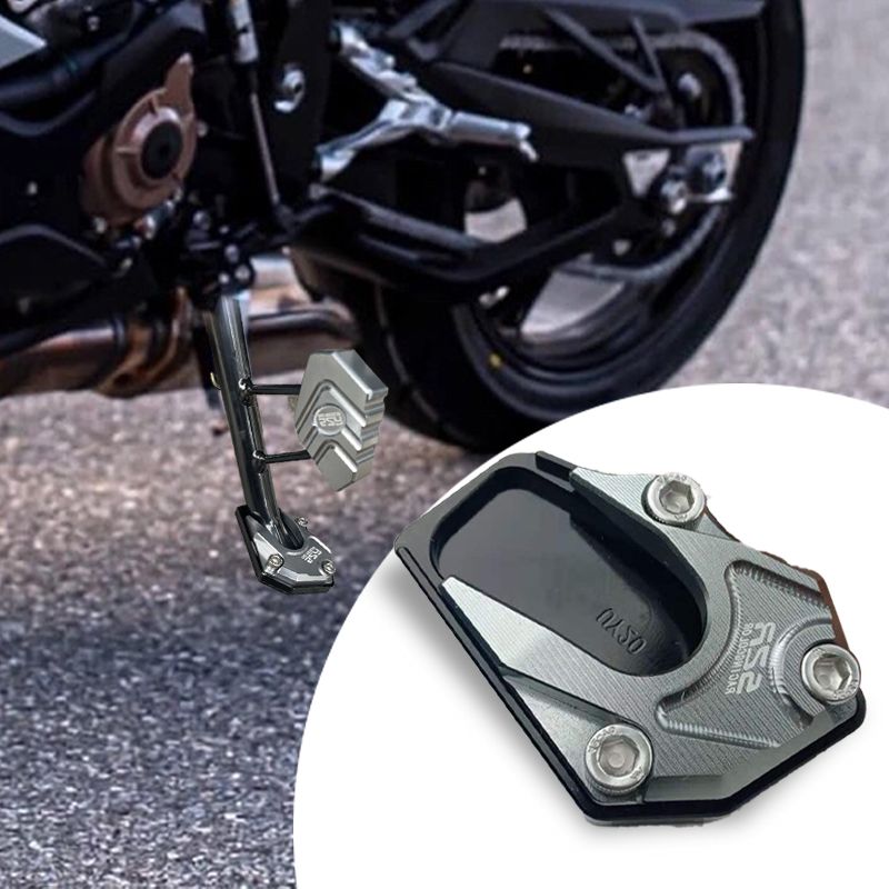 Motorcycle Kickstand Extension Pad for Enhanced Stability