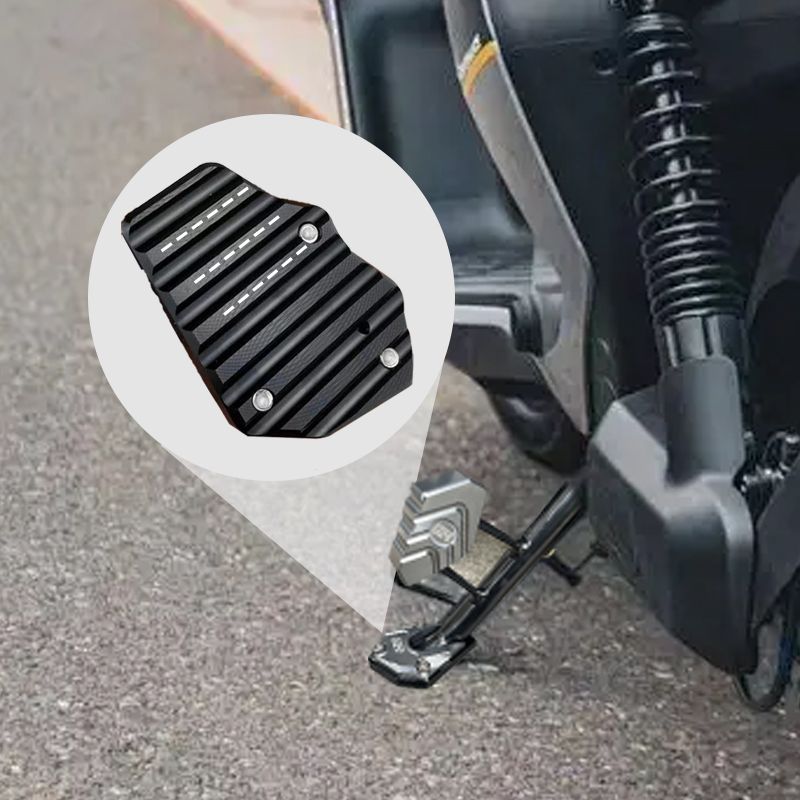 Motorcycle Kickstand Extension Pad for Enhanced Stability