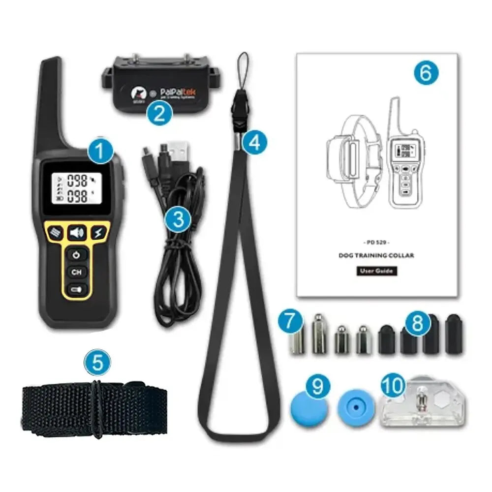 Waterproof 1000m Dog Training Collar with Remote for All Dog Sizes