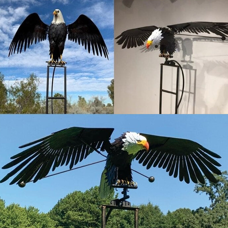 Garden Sculpture-Bird Windmill for Patio Decor