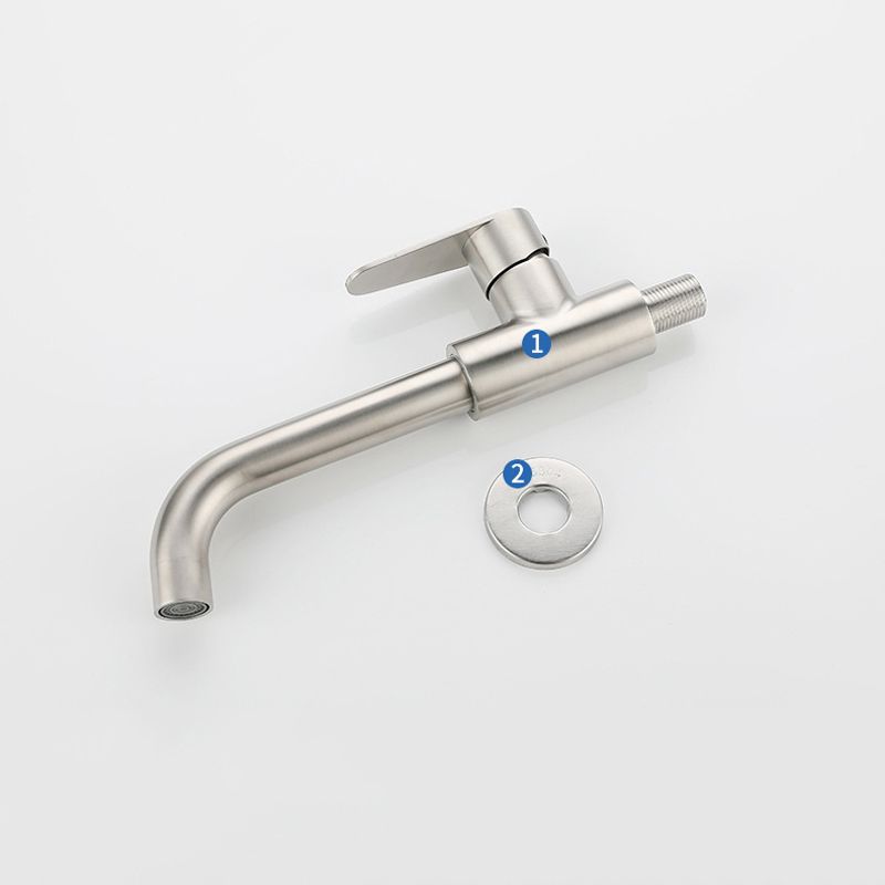 Contemporary Wall Mounted Single Lever Bathroom Faucet