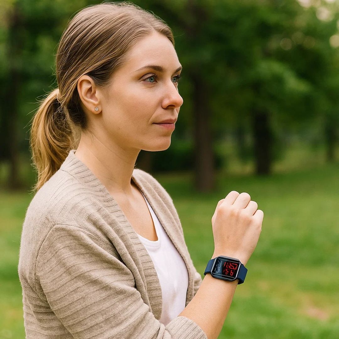 Non-Invasive Diabetes Smartwatch with HD Display – Pain-Free Glucose Monitor