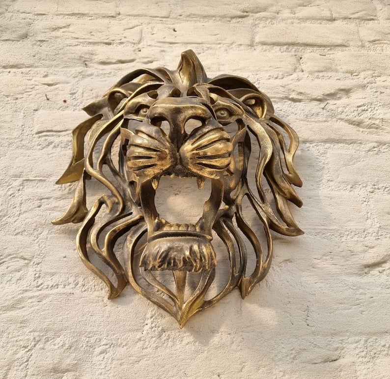 Unique Large Lion Head Wall Sculpture for Wall Decor