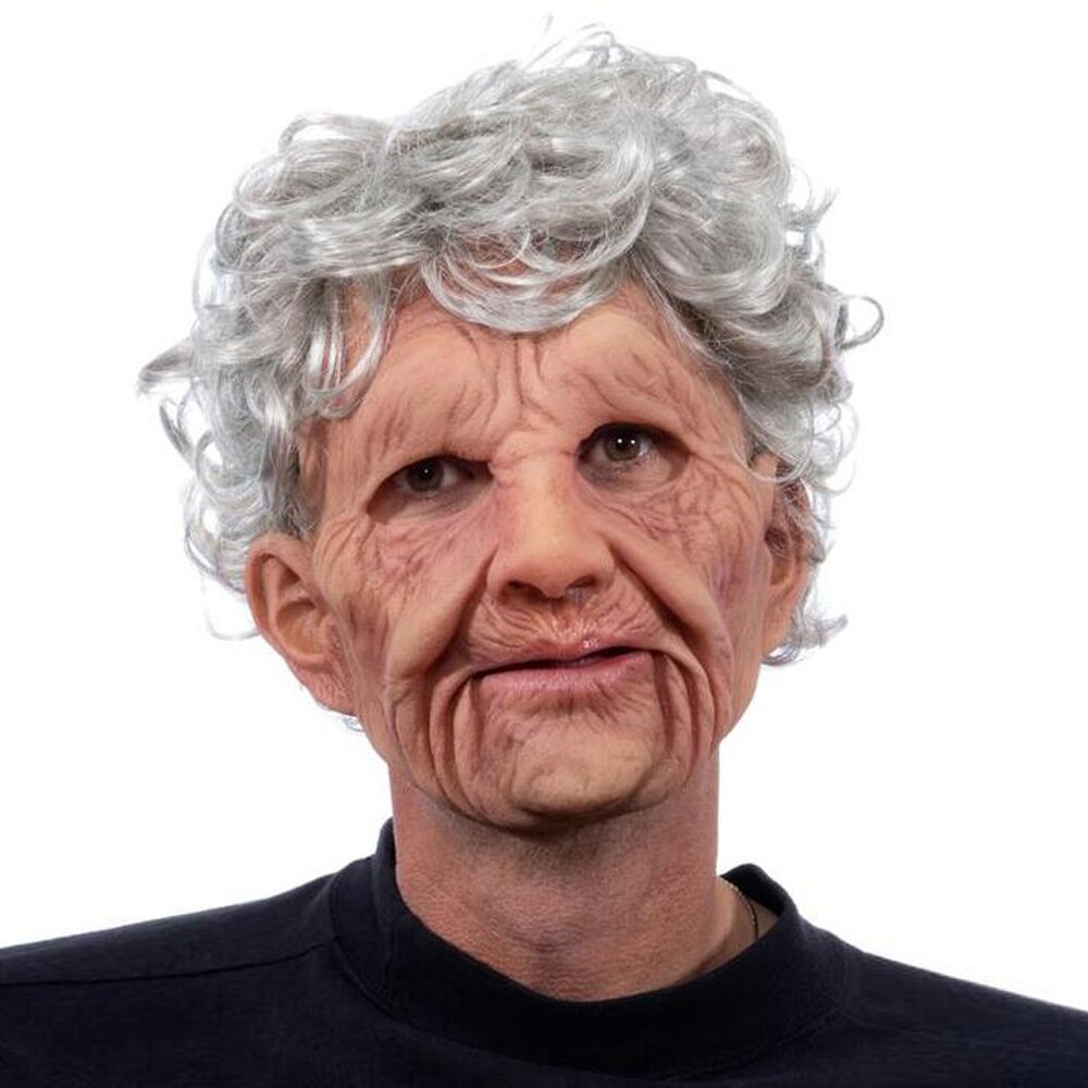 Realistic Latex Old Man Mask for Halloween and Cosplay