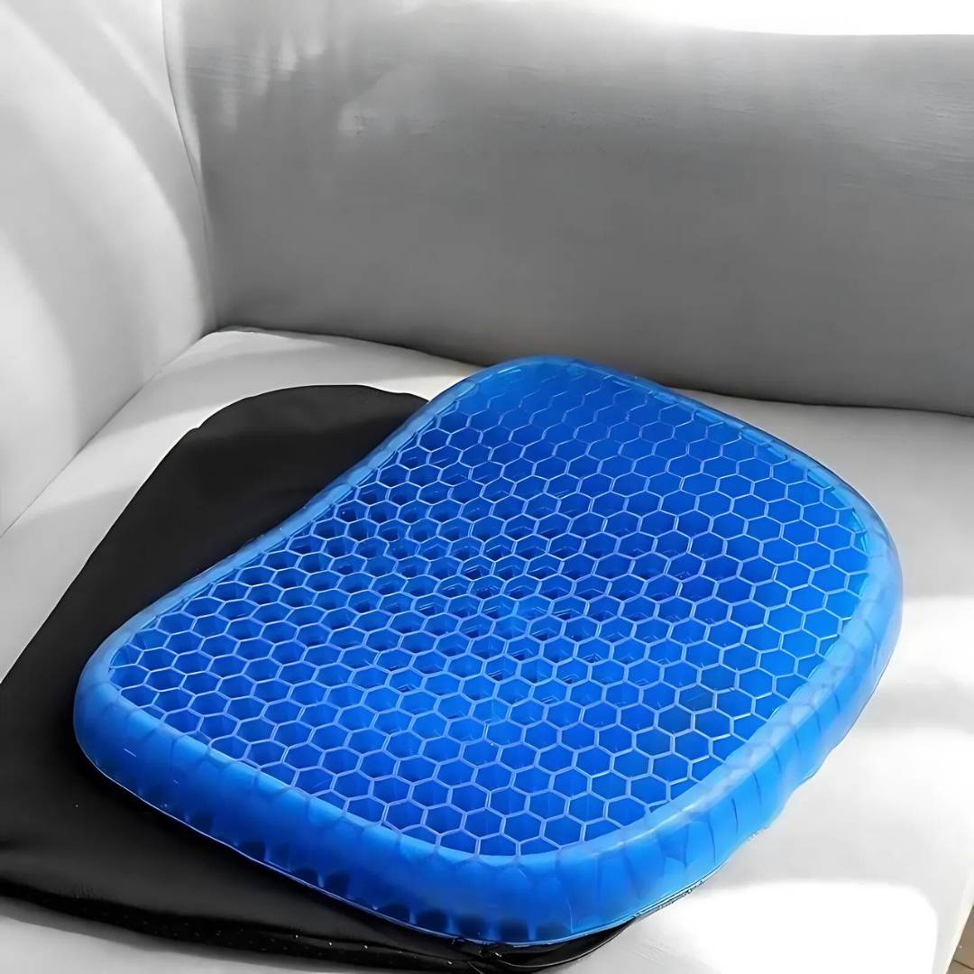 Orthopedic Gel Cushion for Tailbone & Back Pain Relief - Office, Car, Wheelchair