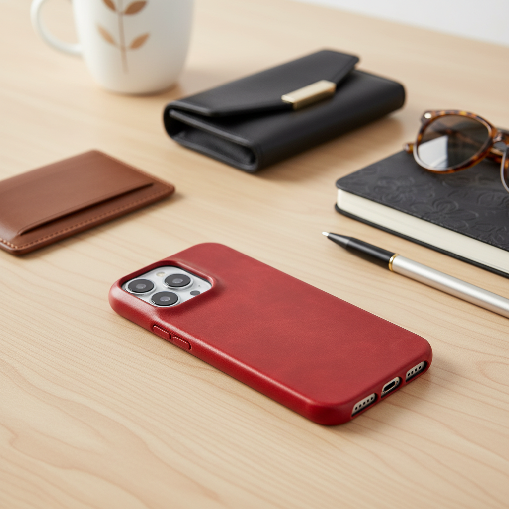 Genuine Leather Oil Wax iPhone Case with MagSafe Compatibility