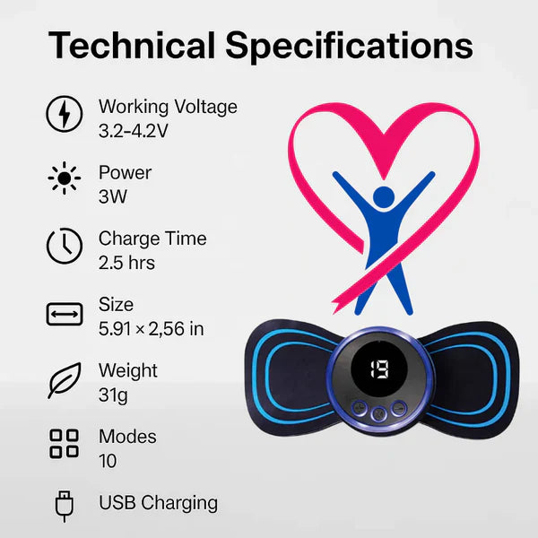 Sciatica Relief and Back Pain Therapy EMS Device for Cognitive and Mental Health