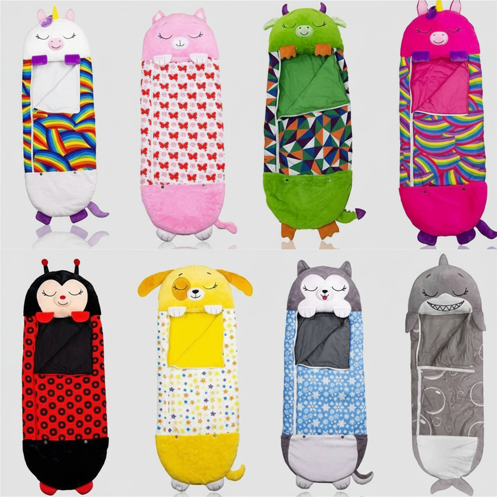 Animal-Shaped Foldable Sleeping Bag for Kids