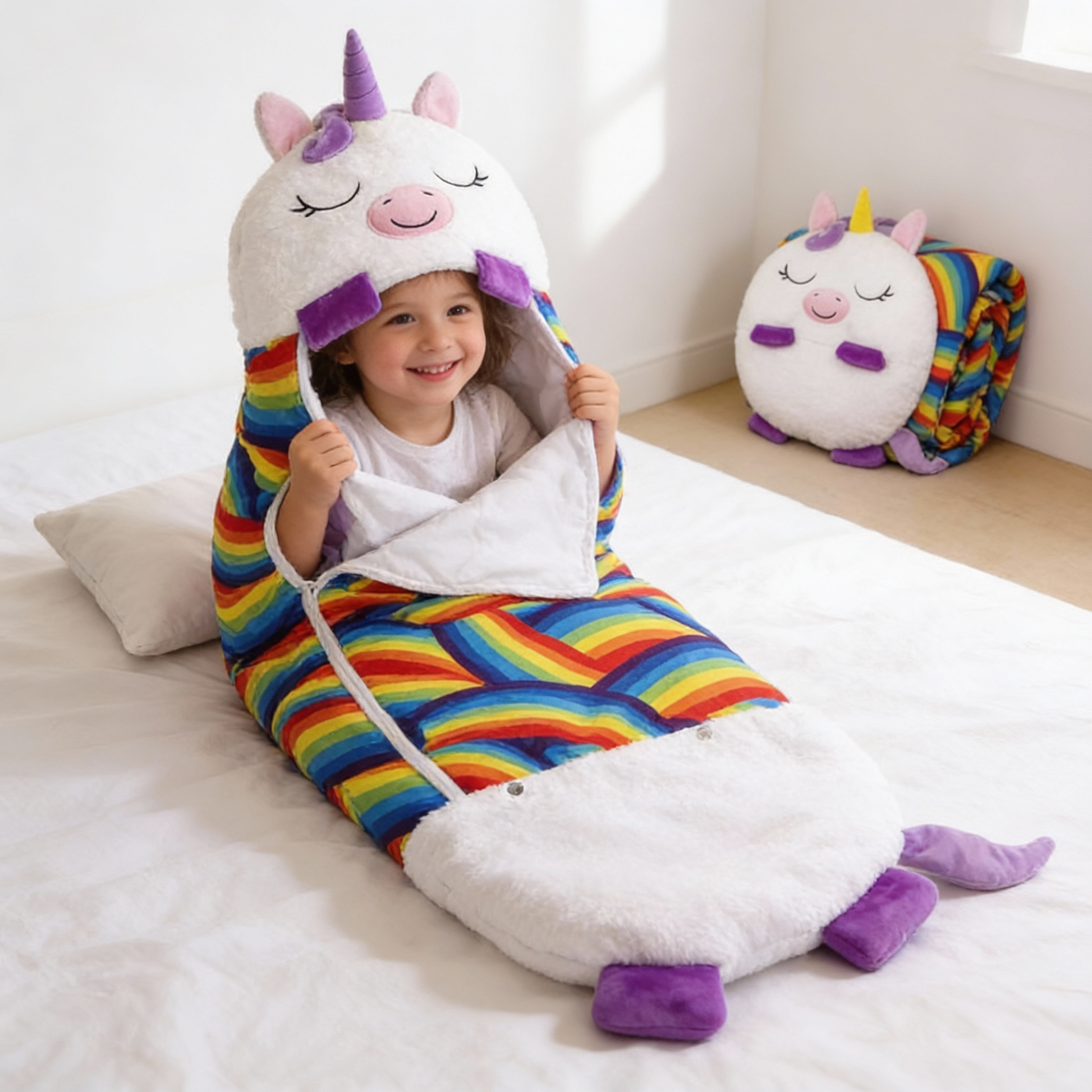 Animal-Shaped Foldable Sleeping Bag for Kids
