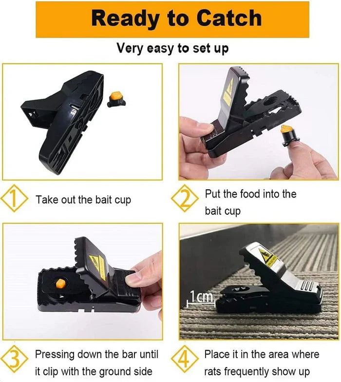 Heavy Duty Rodent Traps (Set of 6)