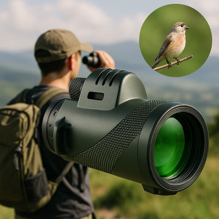 Compact HD Ultra-Zoom Monocular: Lightweight, Ideal for Hiking & Birdwatching