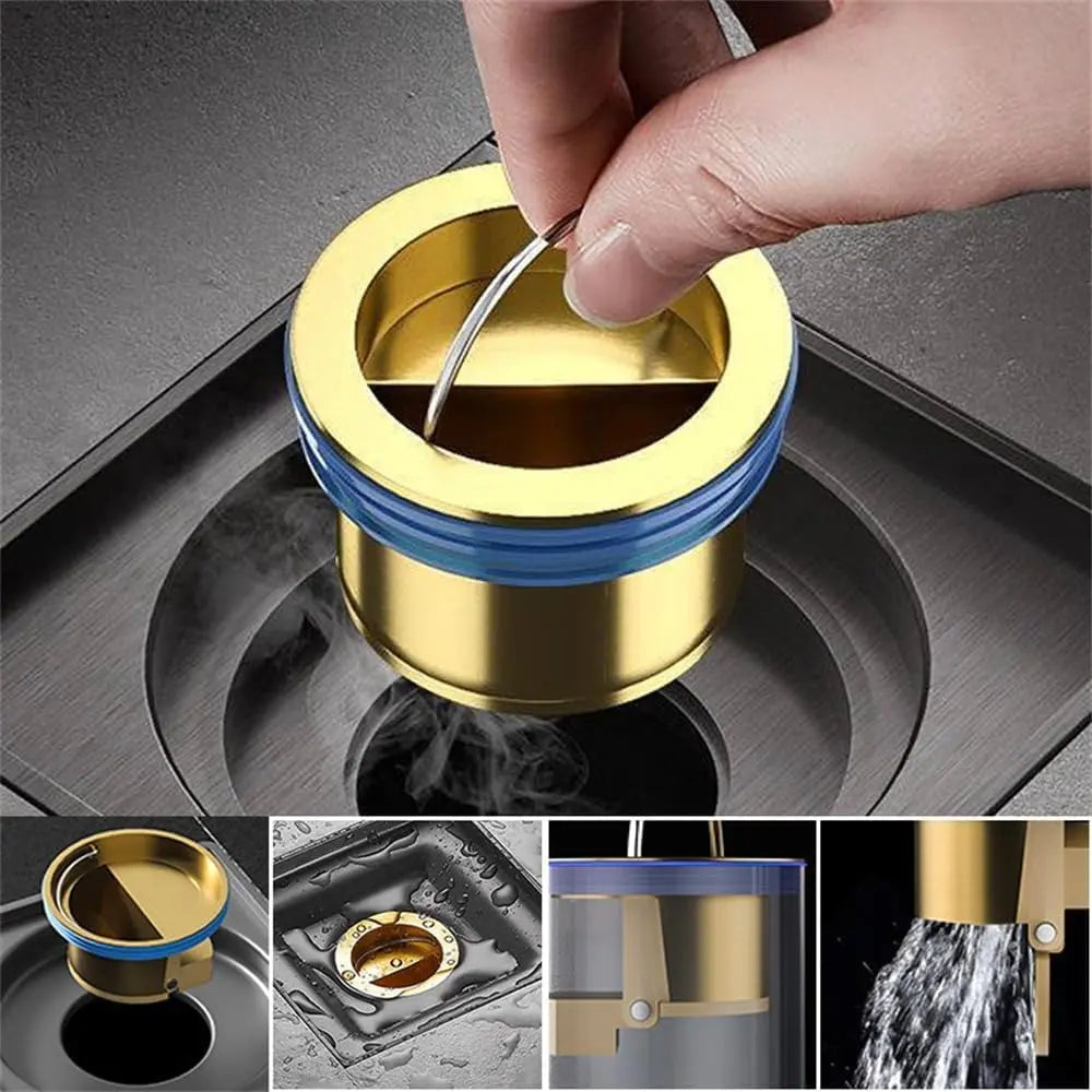 Brass Anti-Odor Drain Core – Blocks Pipe Smells & Ensures Clear Drains