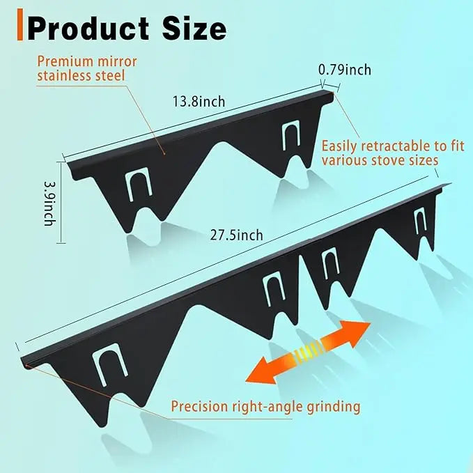Stainless Steel Telescopic Strips for Sealing Stove Counter Gaps