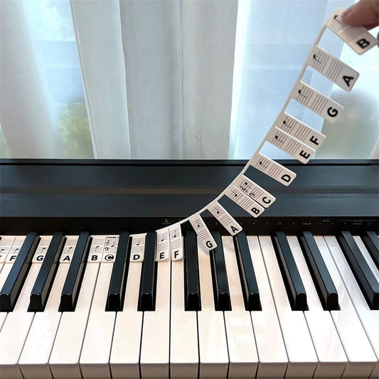 Removable Keyboard Note Labels for Piano Beginners