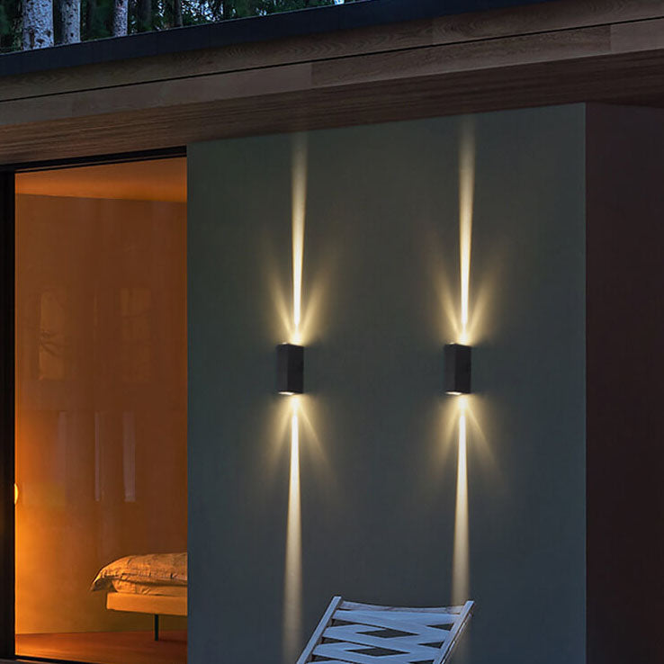 Modern Waterproof LED Outdoor Rectangular Wall Light Fixture