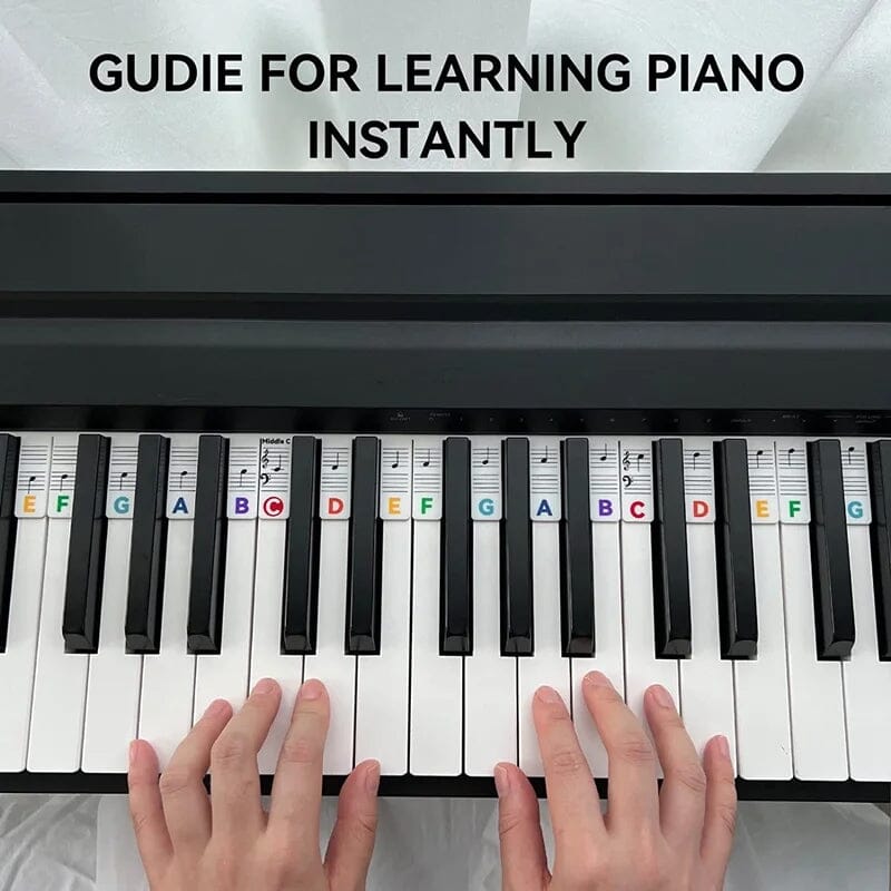 Removable Keyboard Note Labels for Piano Beginners