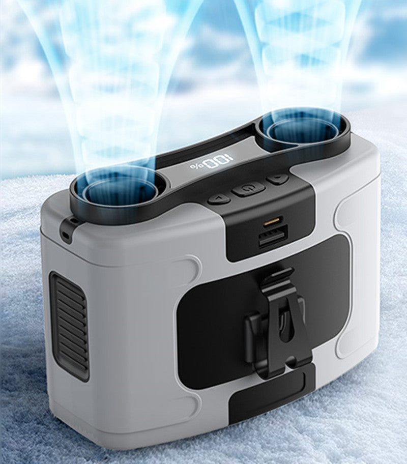 Waist-Attached Portable Cooling Fan with Multi-Speed and Light