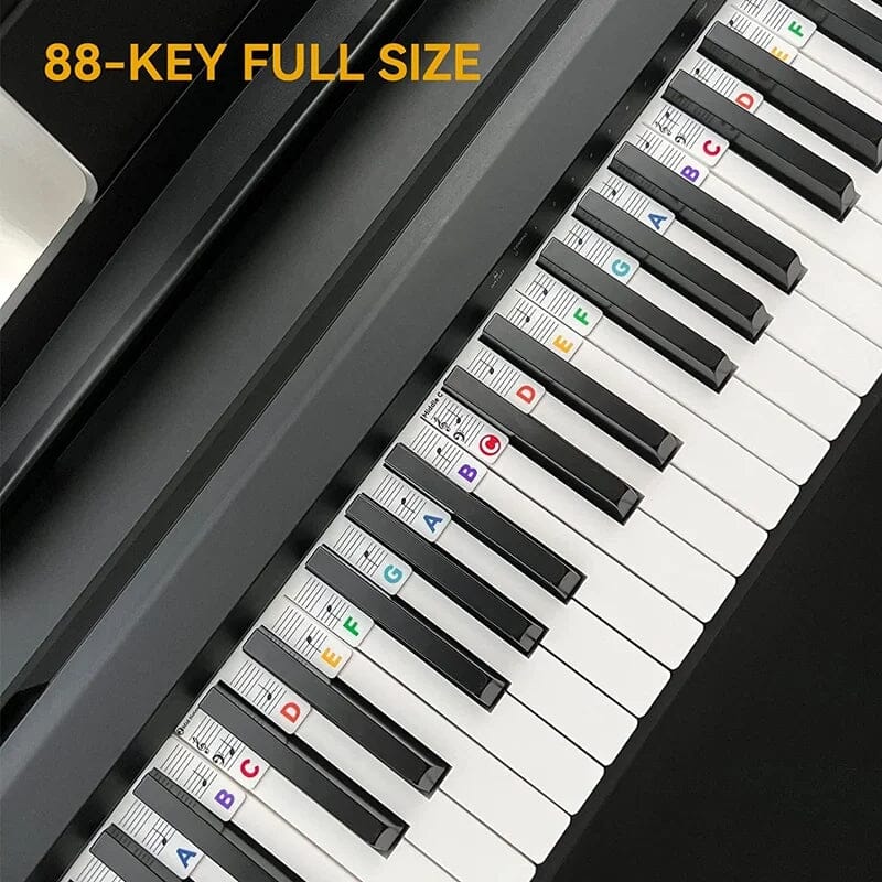 Removable Keyboard Note Labels for Piano Beginners
