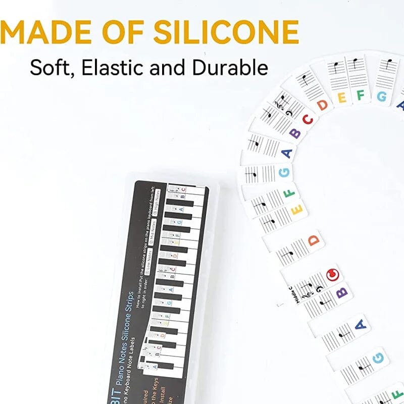 Removable Keyboard Note Labels for Piano Beginners