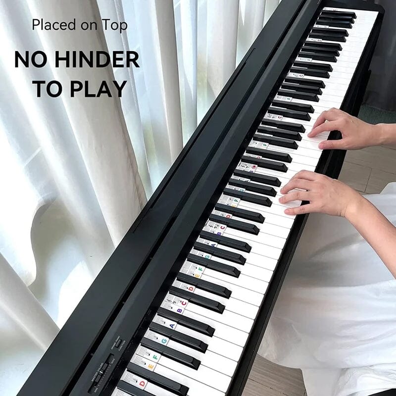 Removable Piano Key Labels for Beginners