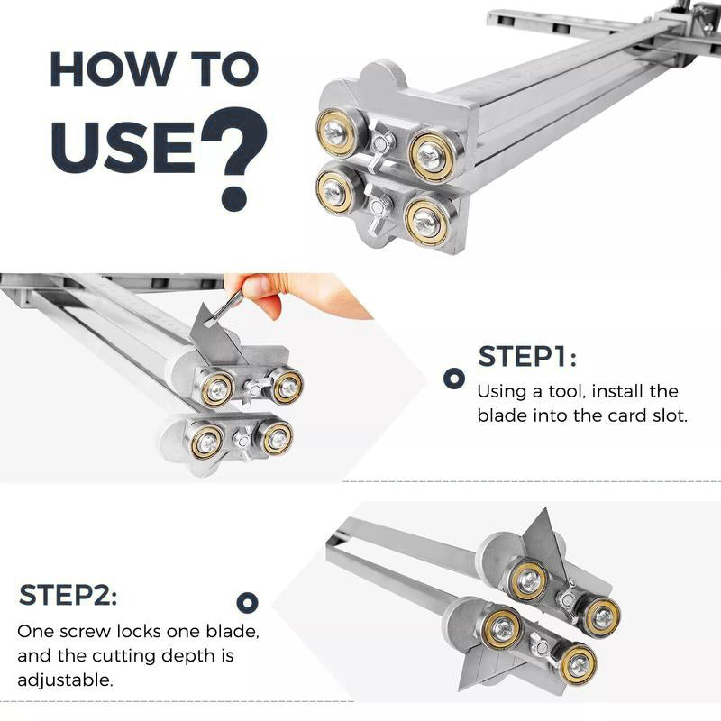 Foldable Drywall Cutter with Adjustable Depth