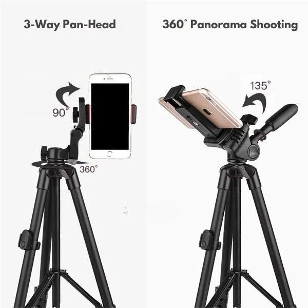 Extendable Bluetooth Phone Tripod & Selfie Stick Combo - All-in-One Stand