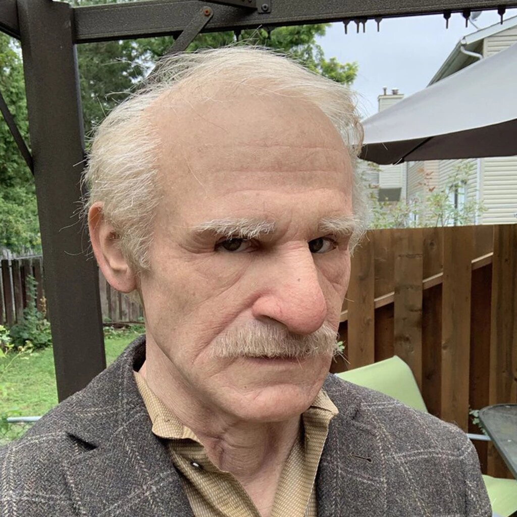 Old Man Latex Mask – Realistic Halloween Costume for Adults