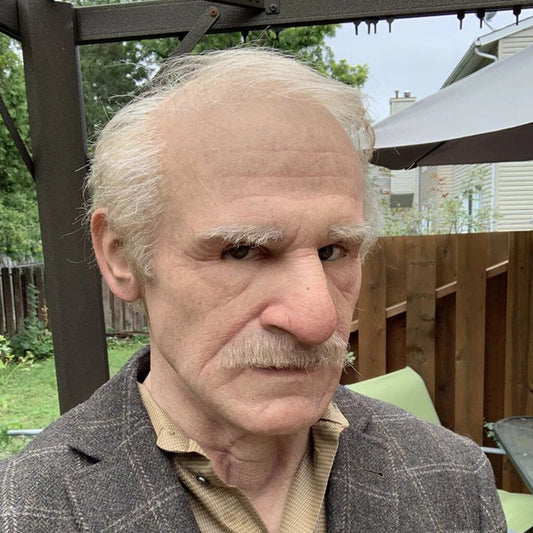Old Man Latex Mask – Realistic Halloween Costume for Adults