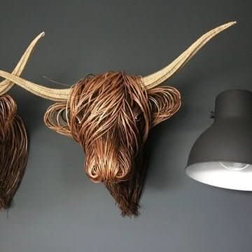 Rustic Cow Head Wall Art for Distinctive Home Decor