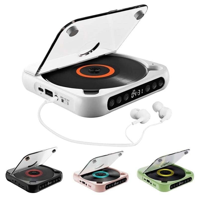 Portable CD Player with Bluetooth Connectivity