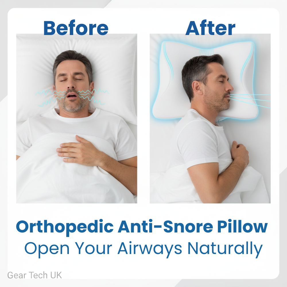 Anti-Snore Memory Foam Pillow for Deep Sleep and Breathable Comfort