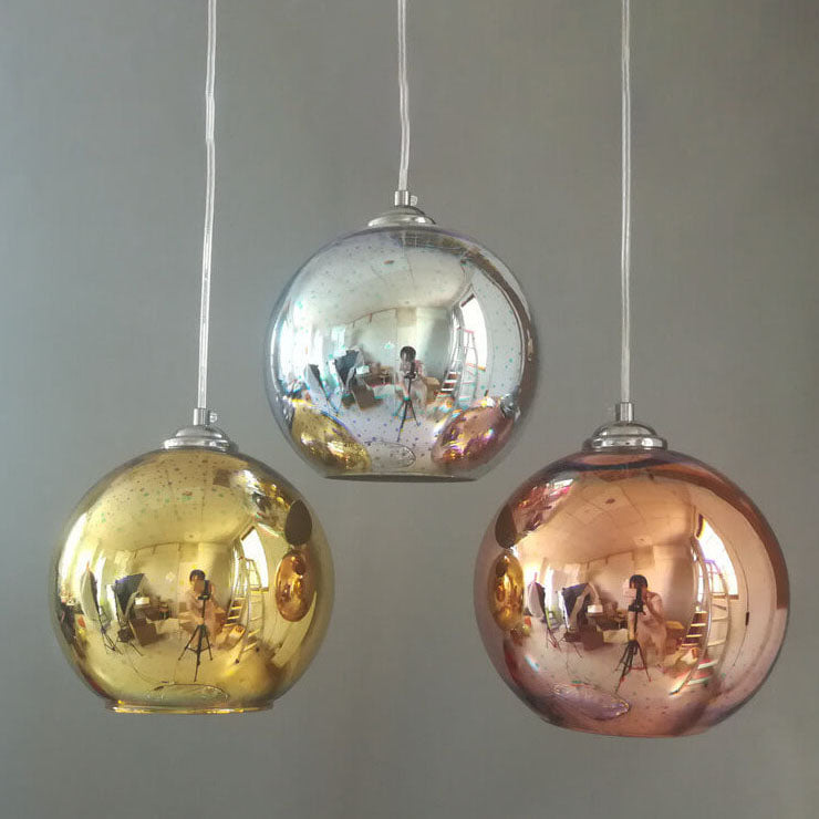 3D Firework Glass Dome Pendant Light - Colorful Modern Ceiling Fixture