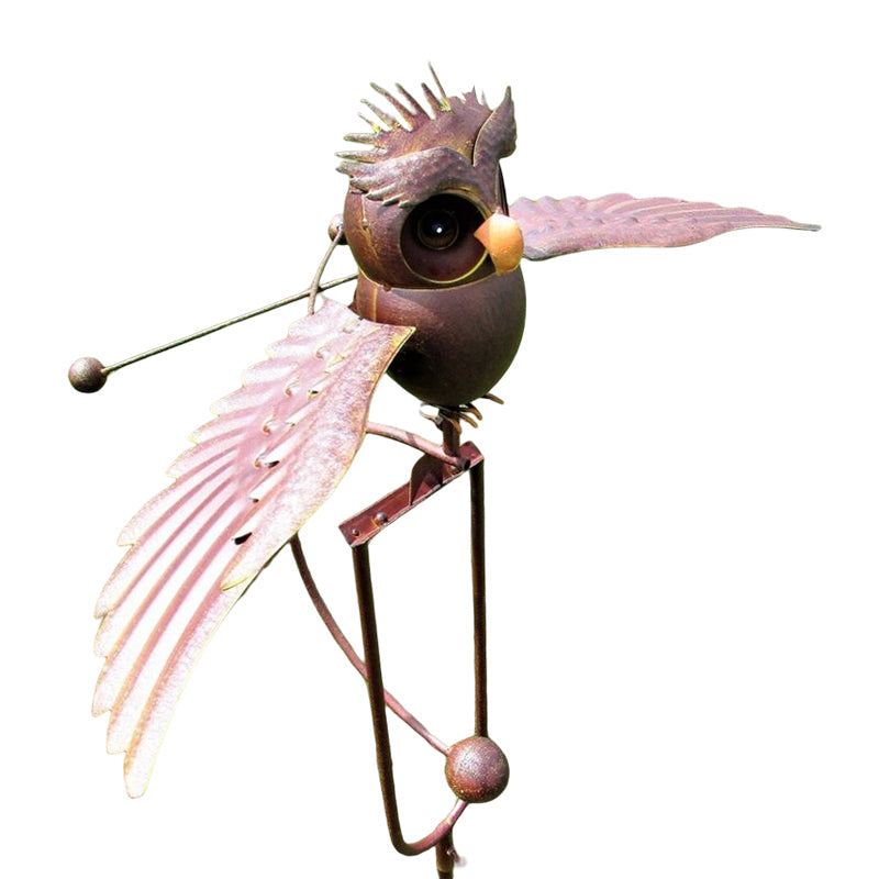 Outdoor Bird-Themed Windmill Sculpture for Gardens